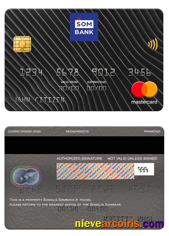 Somalia Sombank mastercard